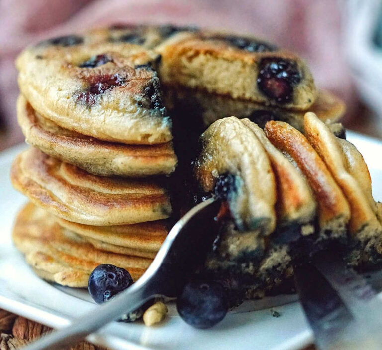 Baby blueberry pancakes recipe.