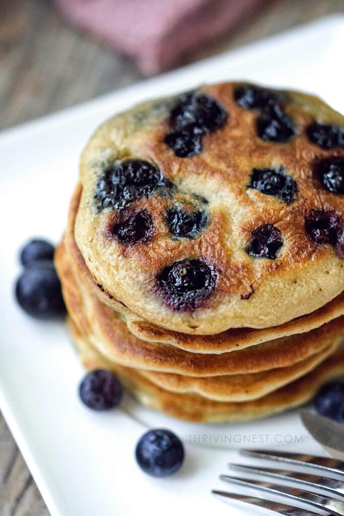Blueberry Pancakes For Babies & Toddlers (Dairy Free & Egg Free Option