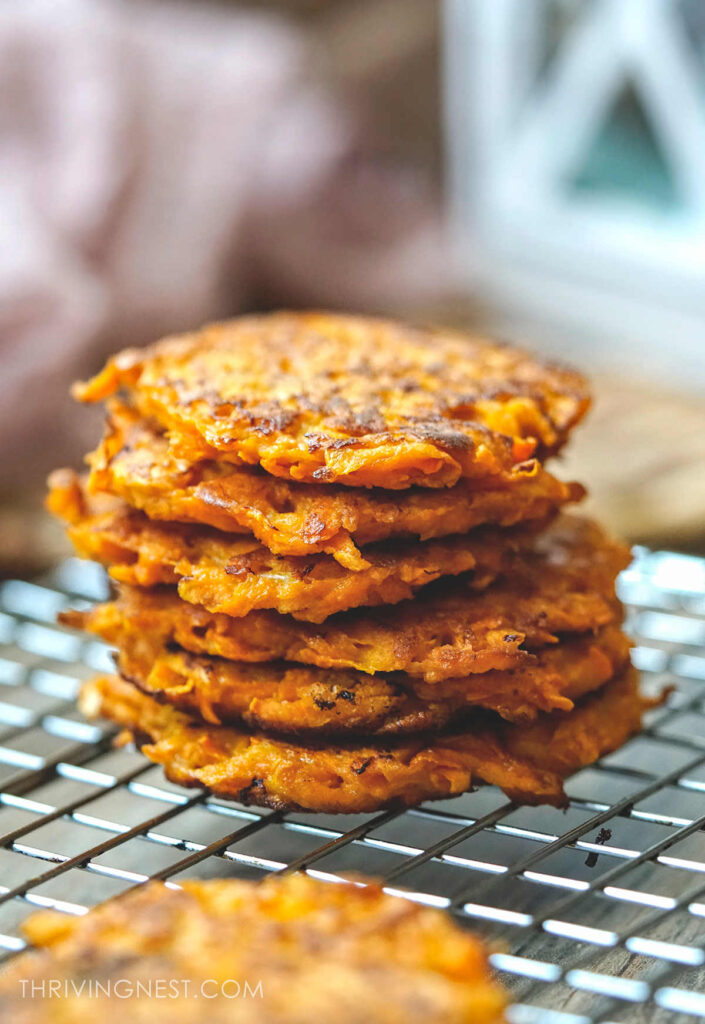 Sweet Potato Fritters For Babies & Toddlers - ThrivingNest