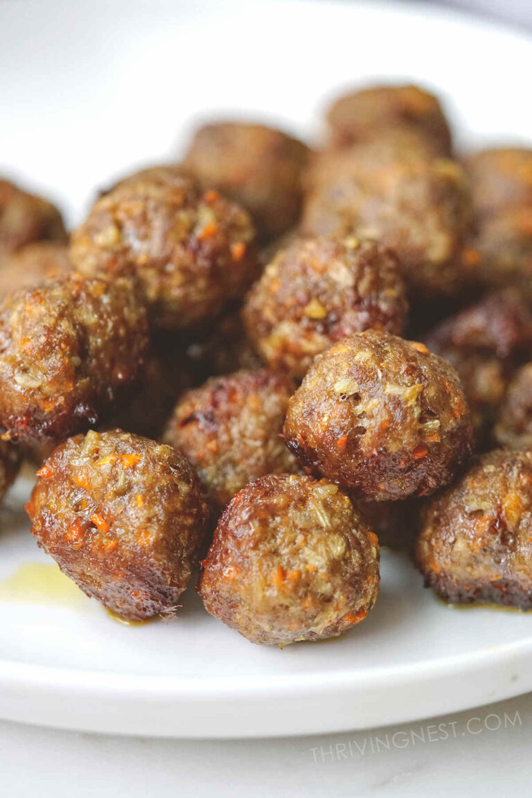 Soft Beef Meatballs For Baby (BLW) Toddler, No Egg ThrivingNest