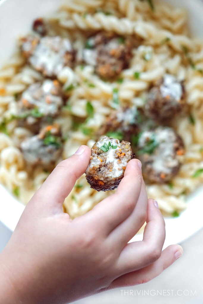 Soft Beef Meatballs For Baby (BLW) Toddler, No Egg ThrivingNest
