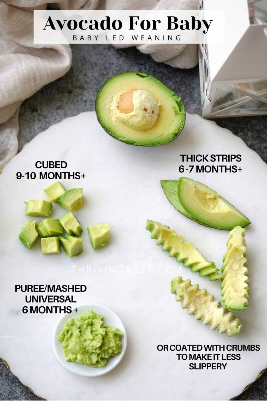 Avocado For Baby (BLW) Ways To Serve ThrivingNest