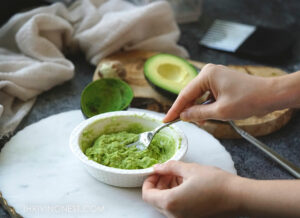 mashed avocado for baby