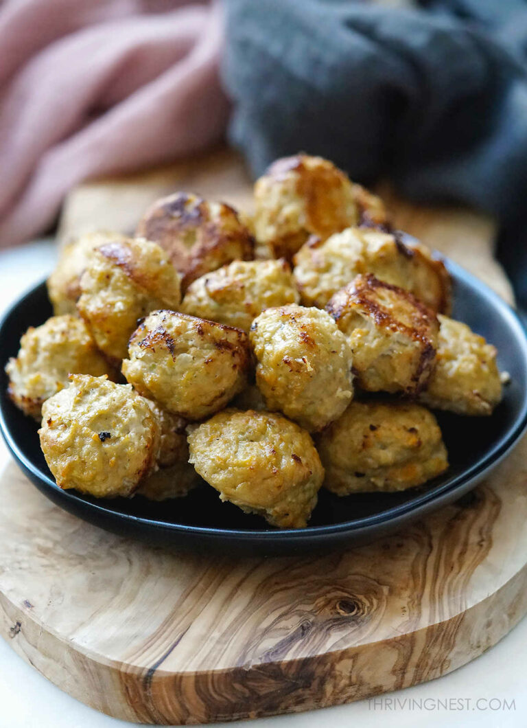 Soft Chicken Meatballs For Babies, Toddlers, Kids (BLW) ThrivingNest