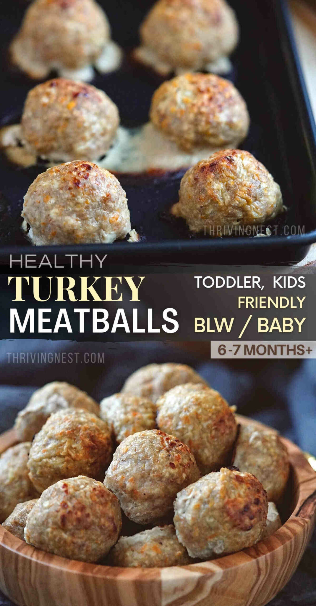 Turkey Meatballs For Babies (BLW) Toddlers +No Egg Option ThrivingNest