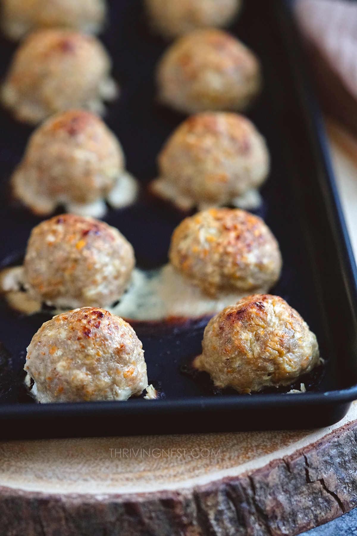 Baked turkey meatballs for baby, toddlers, kids, blw.