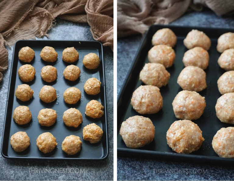 Turkey Meatballs For Babies (BLW) Toddlers +No Egg Option ThrivingNest