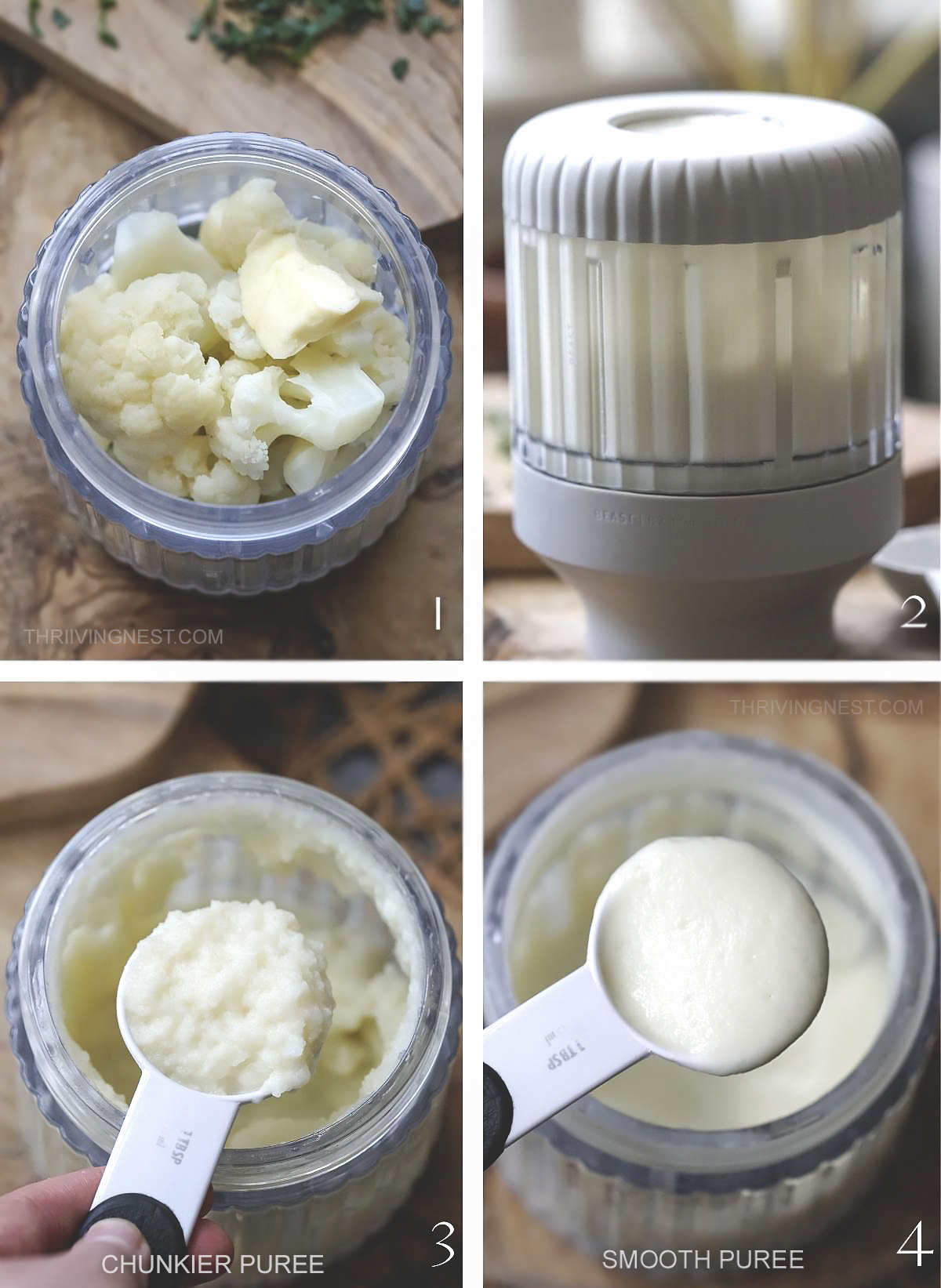 How To make cauliflower puree for baby step by step process shots.