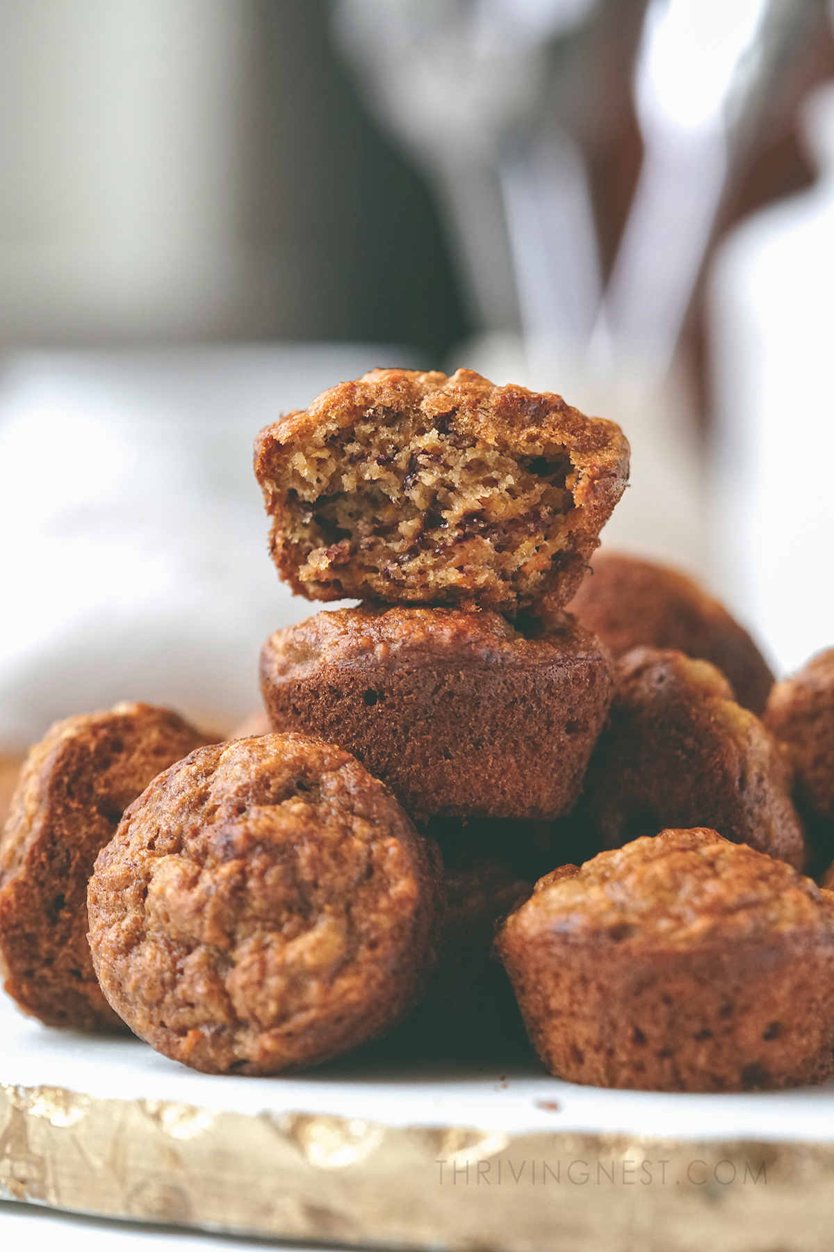 Banana carrot muffins for babies toddlers and older kids.