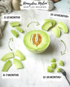 Melon for babies: how to cut and serve honeydew melon for babies (baby led weaning)