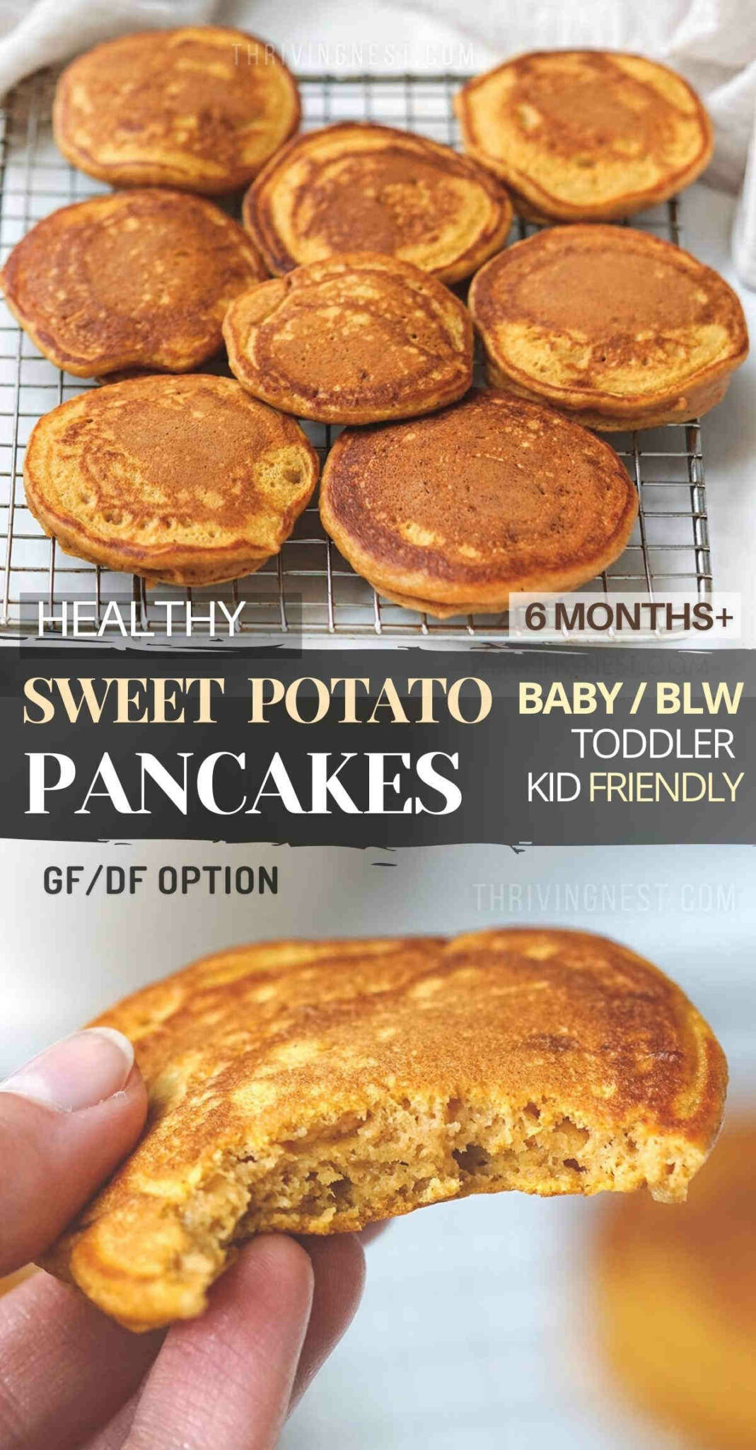 Sweet Potato Pancakes For Baby/Toddler/Kids ThrivingNest