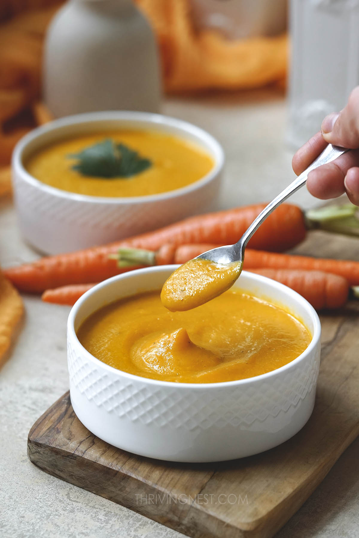 Baby carrot soup.