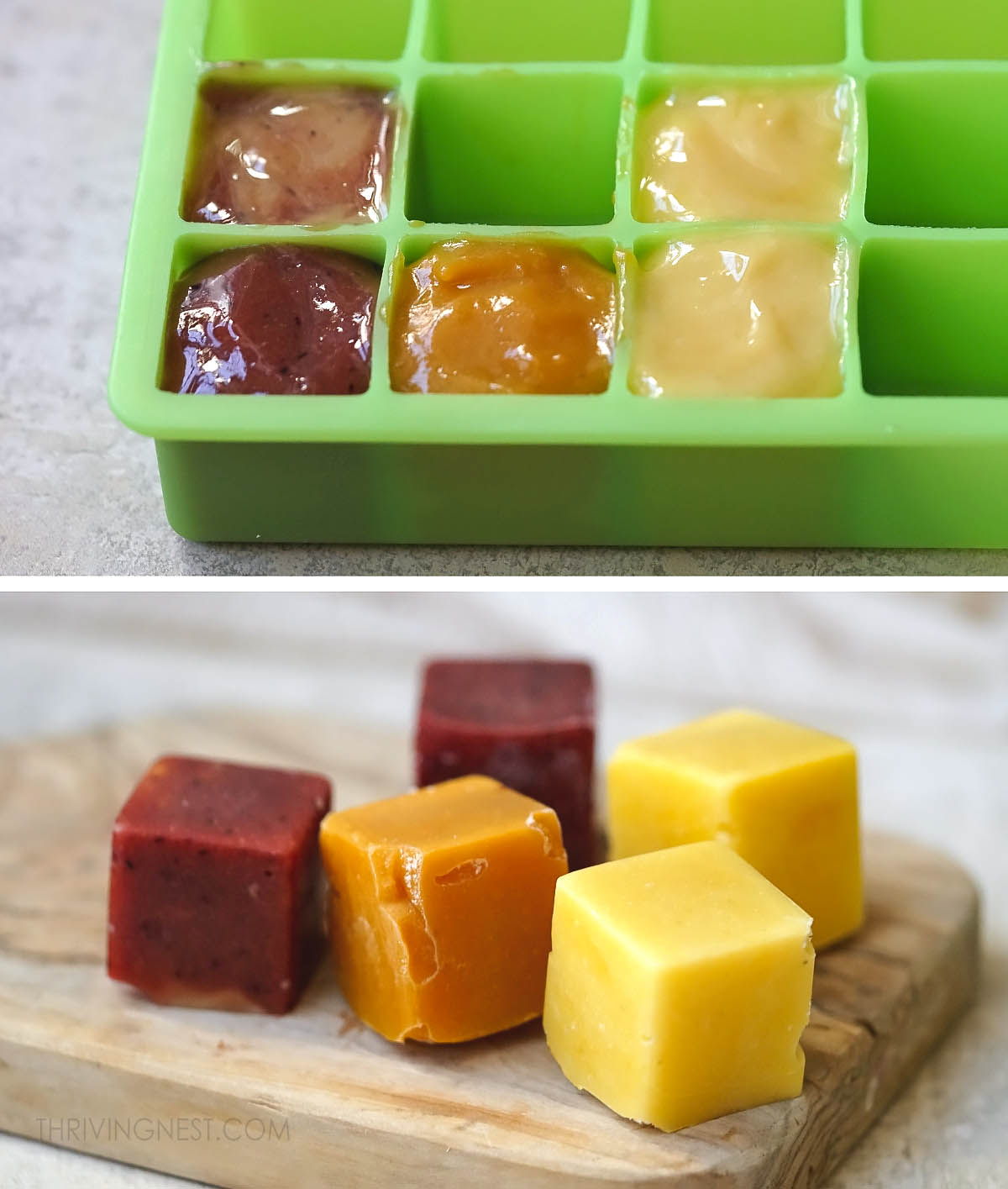 How to freeze baby mango puree for longer storage.