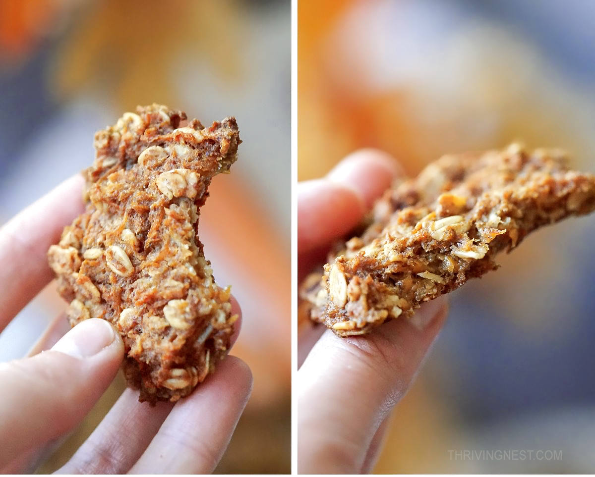 Small baby oat cookies with a chewy texture.