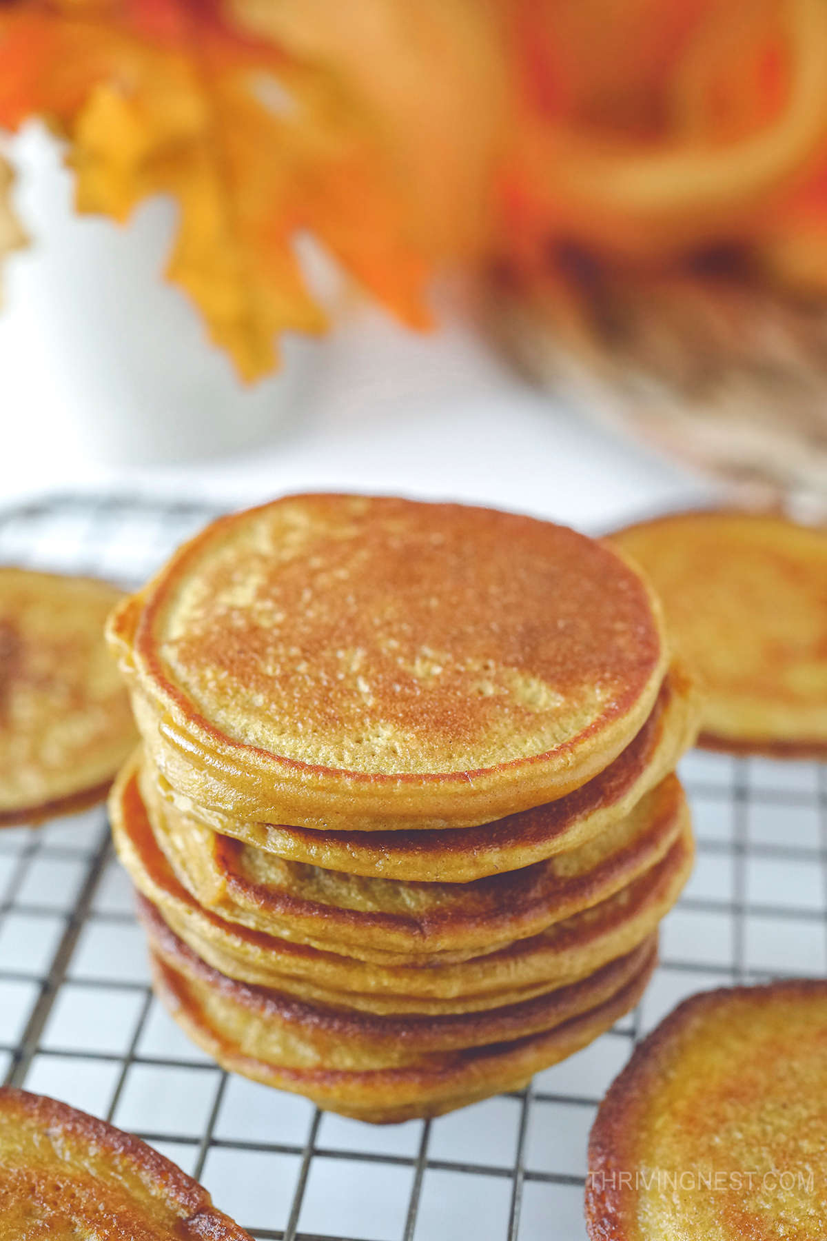 Pumpkin pancakes for babies, toddlers and older kids, including baby led weaning. 