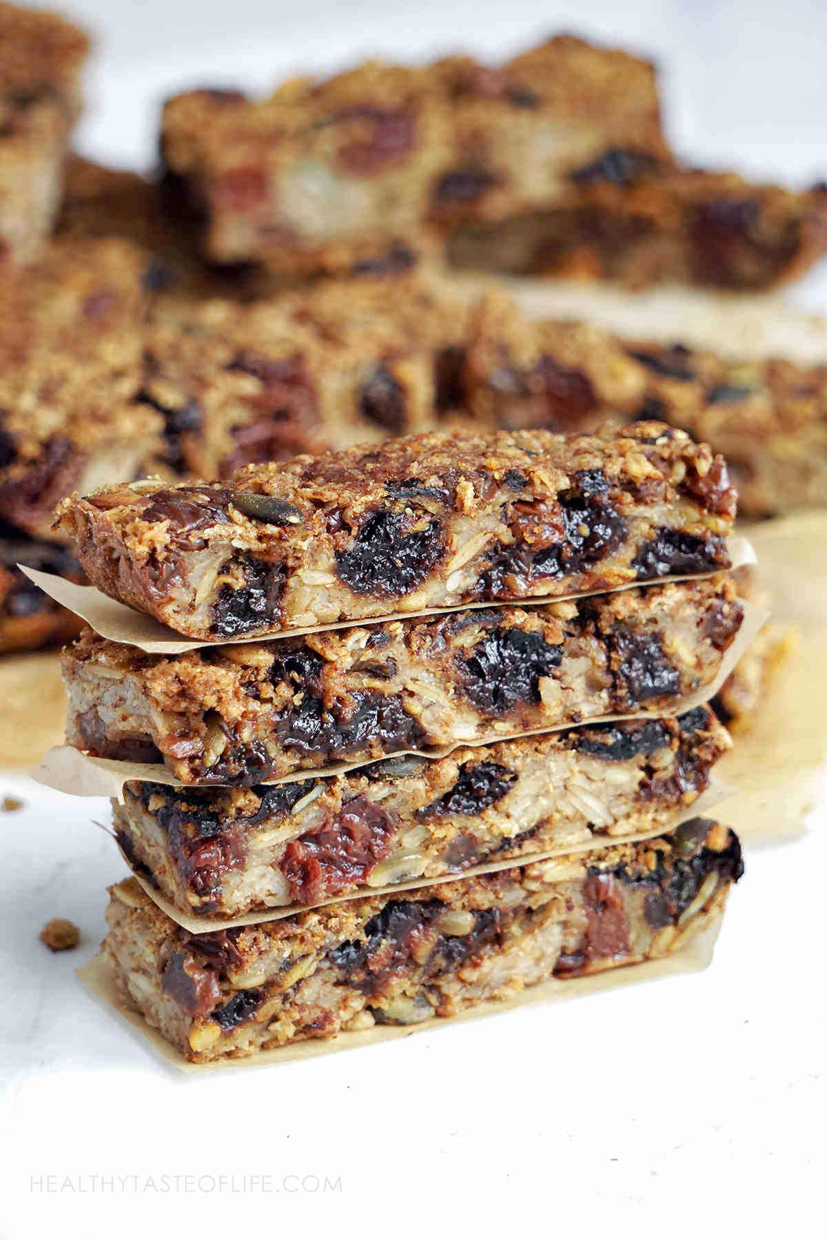 oatmeal bars with dried fruits for kids